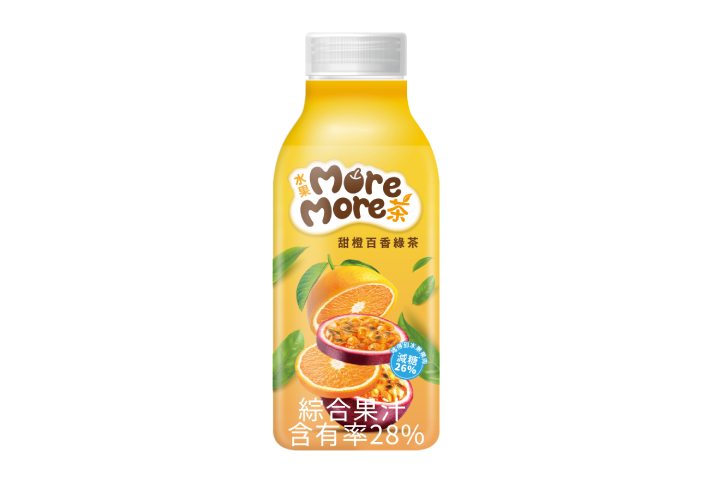 水果More More茶甜橙百香綠茶 450ml